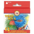 Set 3 x Creioane Cerate Triunghiulare, 8.2 x 10 x 80 mm, 12 Culori, Koh-I-Noor Trio Wax