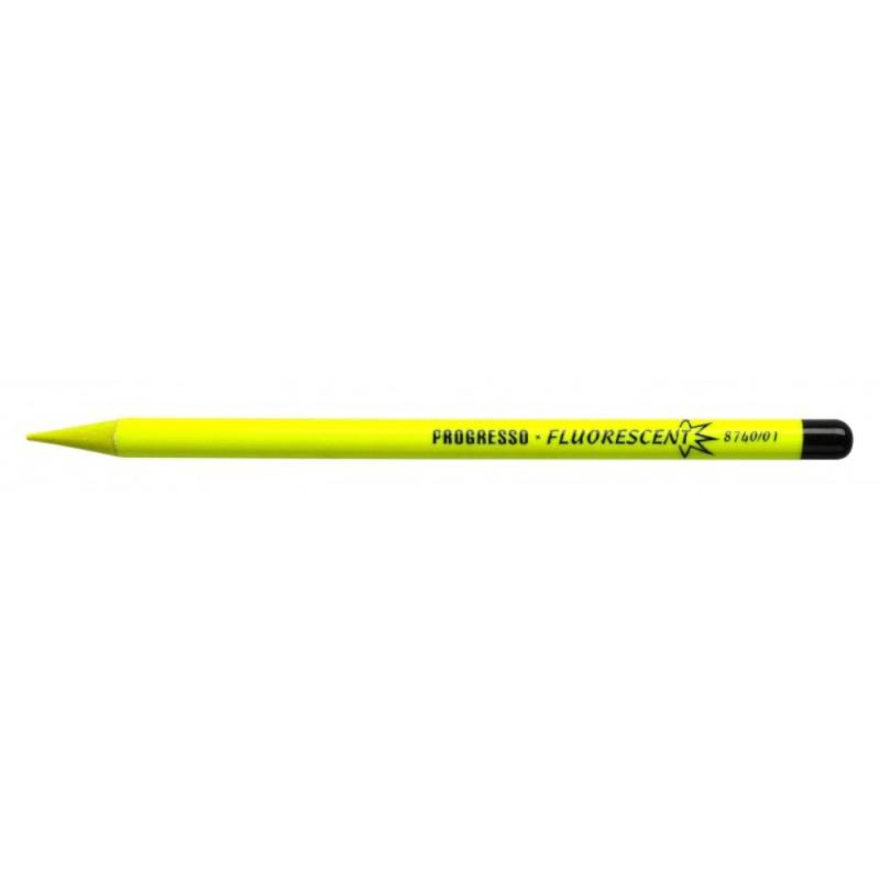 Set 3 x Creion Colorat fara lemn, Progresso, Galben Fluorescent
