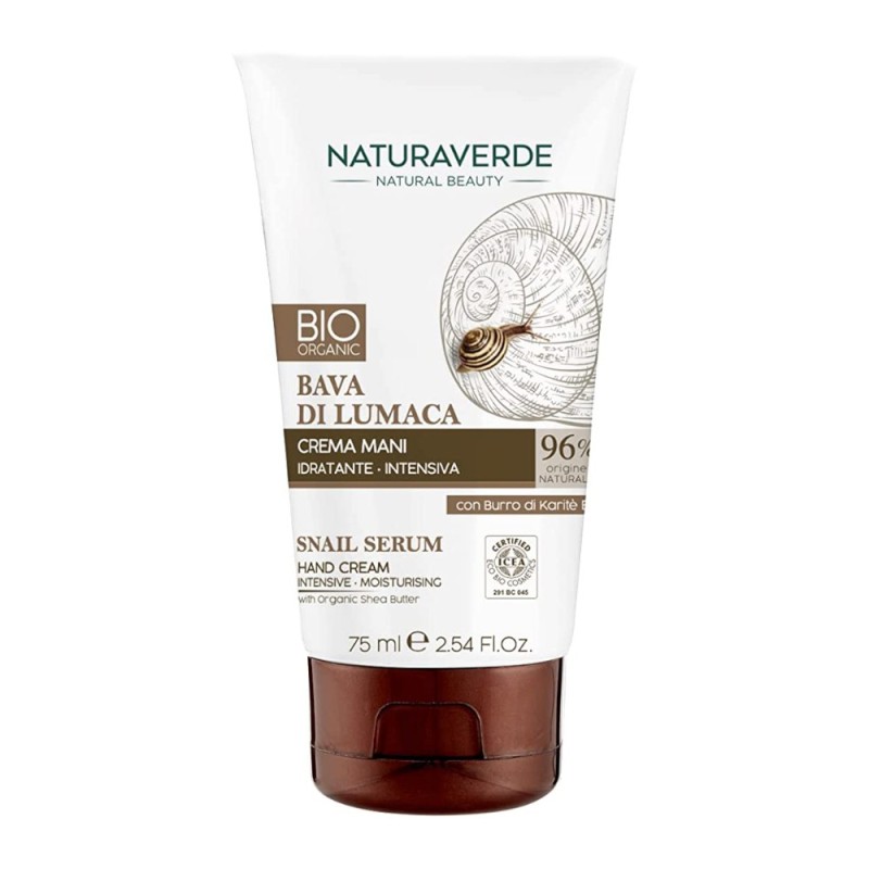 Set 3 x Crema Maini Hidratanta Naturaverde Bio, Extract Melc si Karite, 75 ml