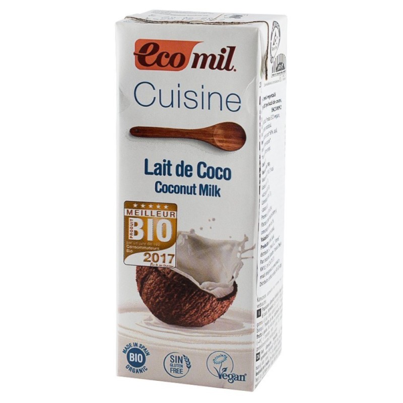 Set 3 x Crema Vegetala Bio pentru Gatit pe Baza de Cocos, Ecomil Cuisine, 200 Ml