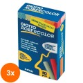 Set 3 x Creta Colorata Robercolor Giotto, 10 Bucati