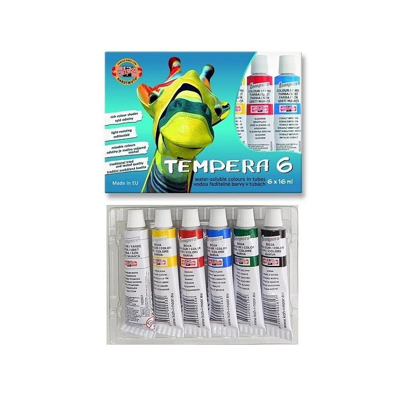Set 3 x Culori Tempera Koh-I-Noor, Girafa, 6 Culori