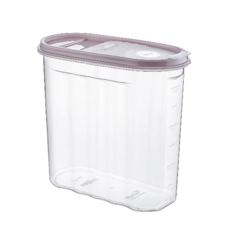 Set 3 x Cutie pentru Alimente din Plastic, cu Capac, 1.80 l, Tuffex