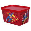Set 3 x Cutie pentru Depozitare cu Capac, Superman, 2.30 l, Tuffex