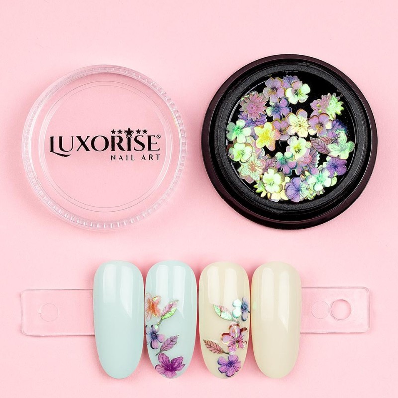 Set 3 x Decoratiuni Unghii Nail Art Luxorise, Flower Paradise