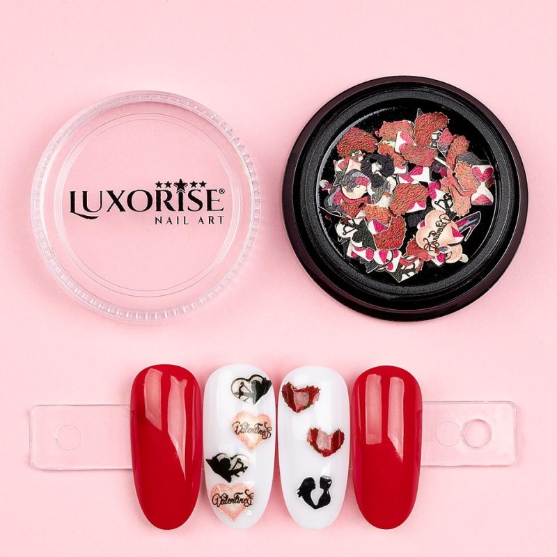 Set 3 x Decoratiuni Unghii Nail Art Luxorise, Love Song