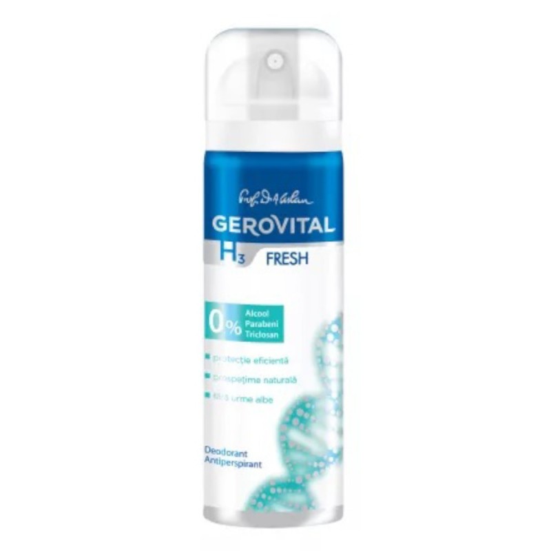 Set 3 x Deodorant Antiperspirant Gerovital Fresh, 150 ml