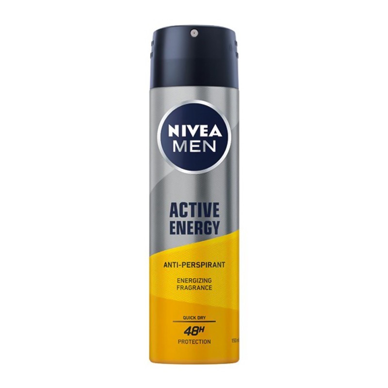 Set 3 x Deodorant Antiperspirant Spray Nivea Men Active Energy, 150 ml