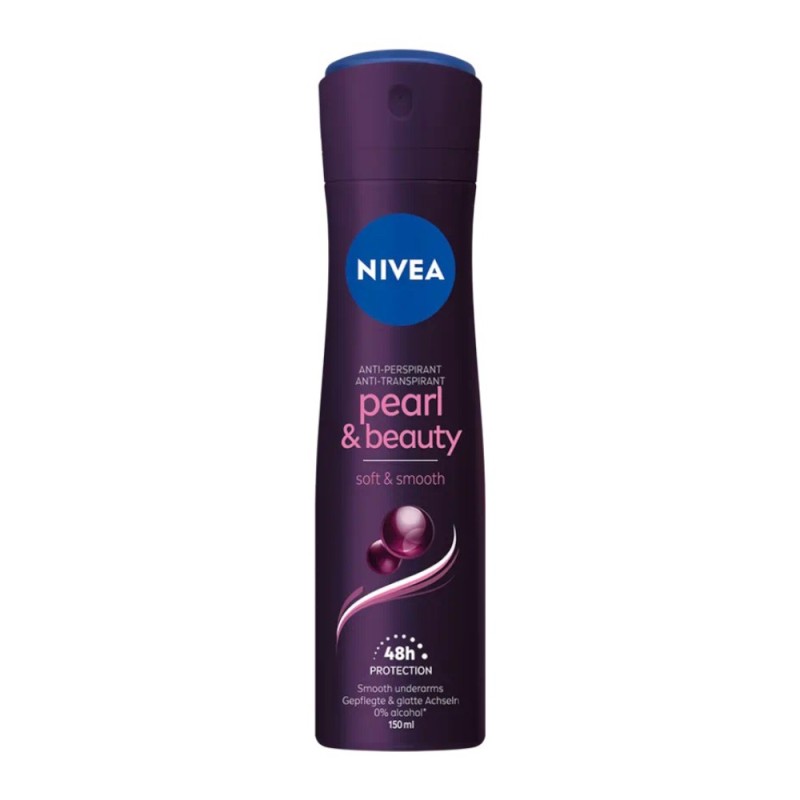 Set 3 x Deodorant Antiperspirant Spray Nivea Pearl Beauty Soft Smooth, pentru Femei, 150 ml