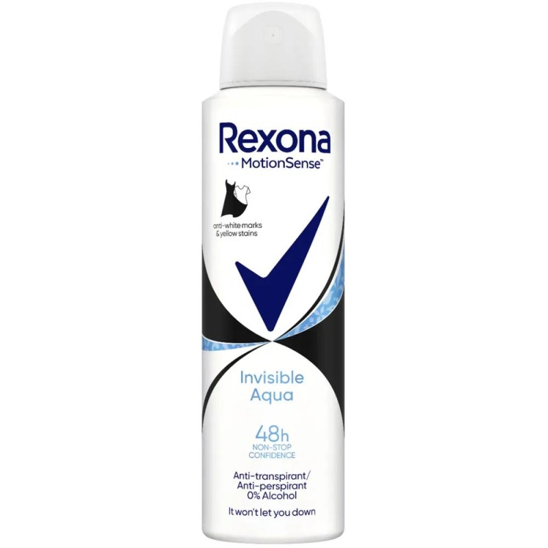 Set 3 x Deodorant Antiperspirant Spray Rexona Invisible Aqua, pentru Femei, 150 ml
