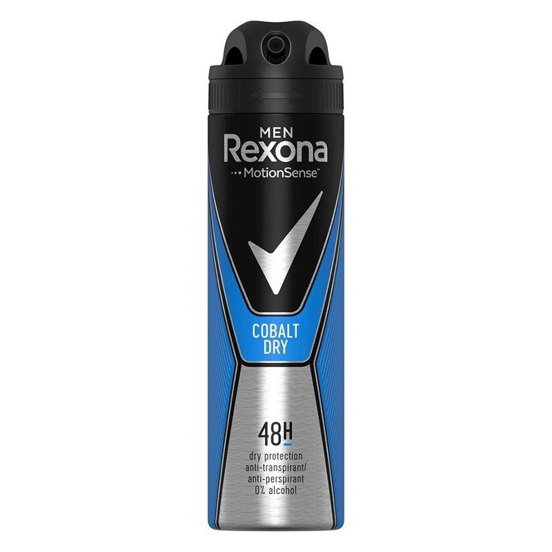 Set 3 x Deodorant Antiperspirant Spray Rexona Men Cobalt Dry, pentru Barbati, 150 ml