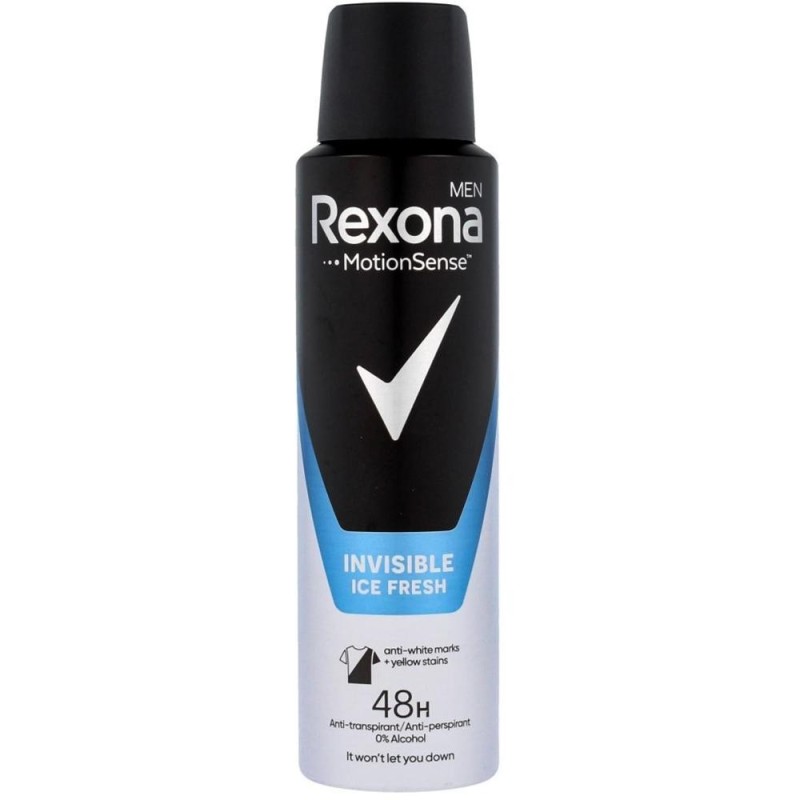 Set 3 x Deodorant Antiperspirant Spray Rexona Men Invisible Ice Fresh, pentru Barbati, 150 ml