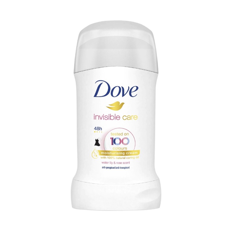 Set 3 x Deodorant Antiperspirant Stick Dove Invisible Care, pentru Femei, 40 ml