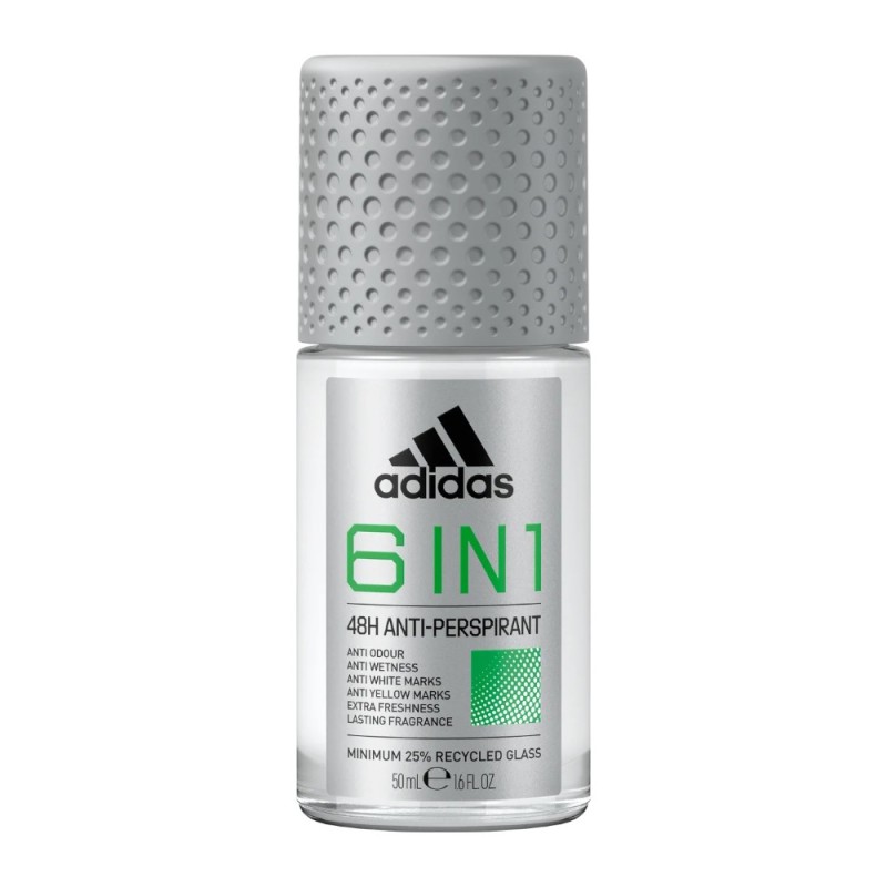 Set 3 x Deodorant Roll-on Adidas, 6In1, Barbati, 50 ml