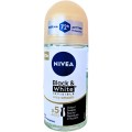 Set 3 x Deodorant Roll-On Invisible Black & White Silky Smooth Nivea Deo, 50 ml