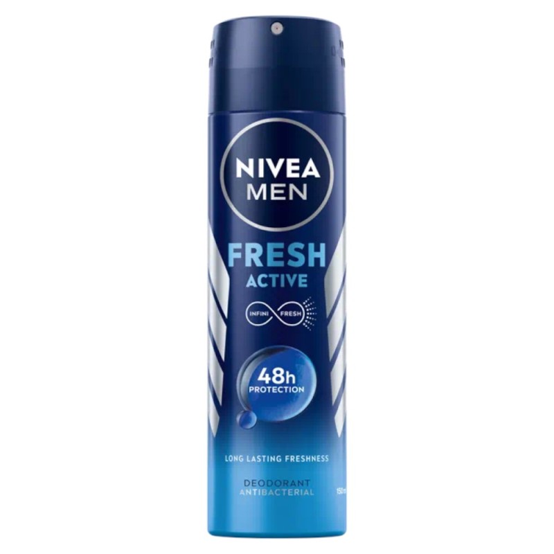 Set 3 x Deodorant Spray Nivea Men Fresh Active 0% Aluminium, 150 ml