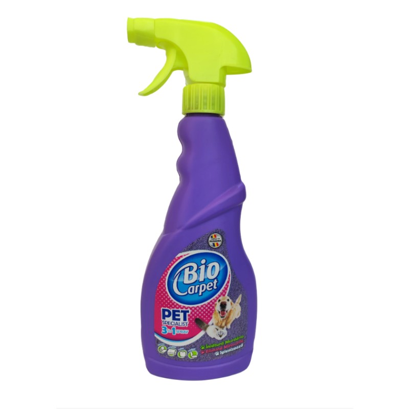 Set 3 x Detergent cu Pulverizator pentru Covoare si Tapiterii Biocarpet Pet Specialist, 500 ml