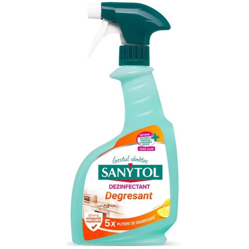 Set 3 x Dezinfectant Ultradegresant Bucatarie Sanytol Pure, 750 ml