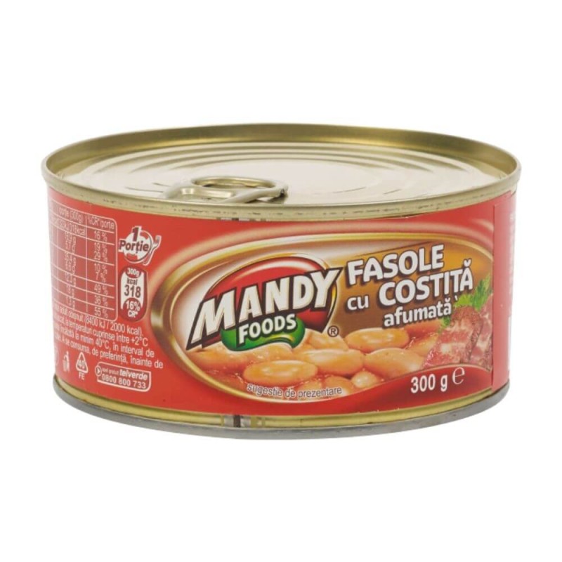 Set 3 x Fasole cu Costita Afumata Mandy, 300 g