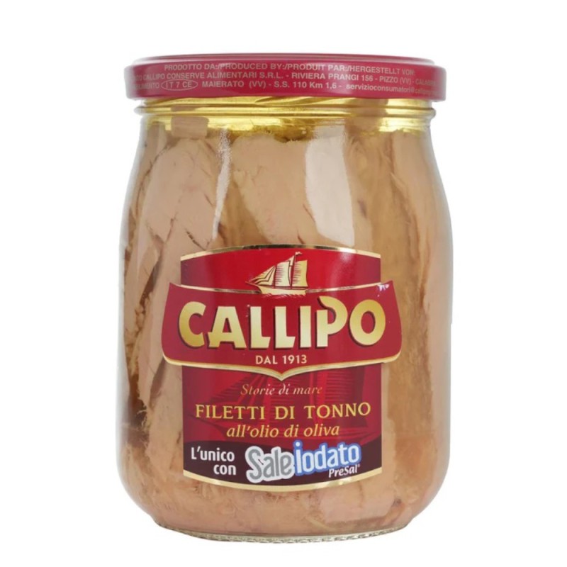 Set 3 x File de Ton in Ulei de Masline Callipo, 550 g