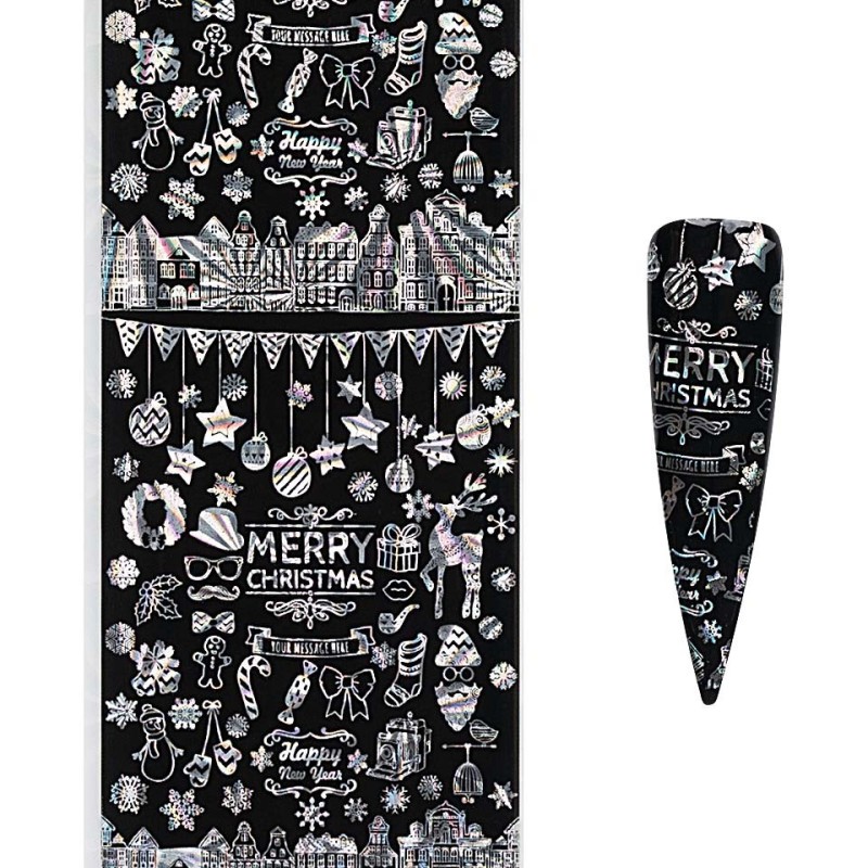 Set 3 x Folie de Transfer Unghii Luxorise 384 Christmas Vibes