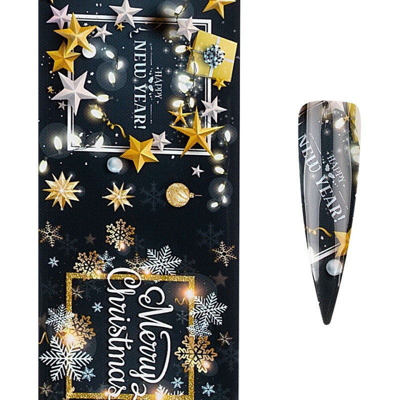 Set 3 x Folie de Transfer Unghii Luxorise 385 Christmas Vibes