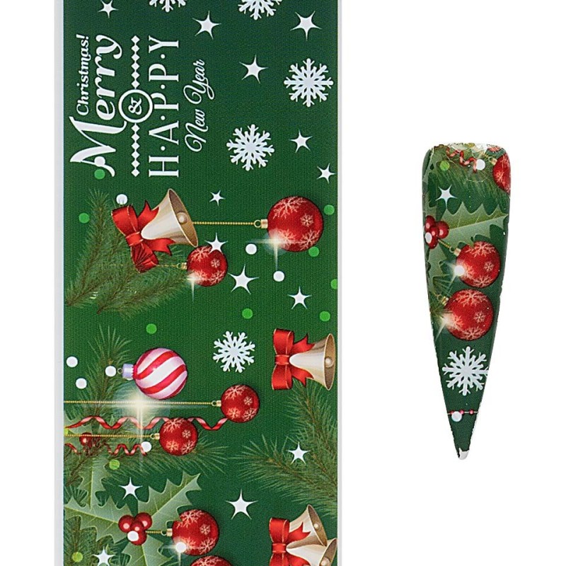 Set 3 x Folie de Transfer Unghii Luxorise, 408 Christmassy