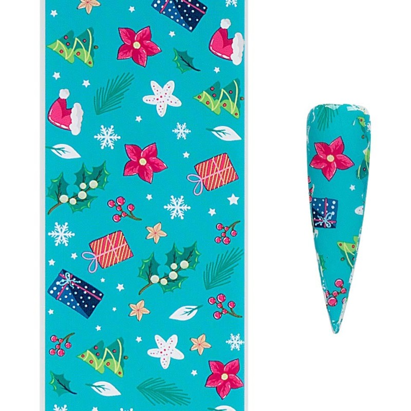 Set 3 x Folie de Transfer Unghii Luxorise, 410 Christmassy