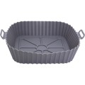 Set 3 x Forma Patrata, Gri, Silicon, pentru Friteuza cu Aer Cald, 20 x 20 x 6.50 cm