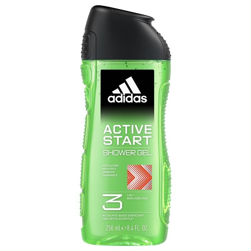 Set 3 x Gel de Dus Adidas, Active Start, Barbati, 250 ml