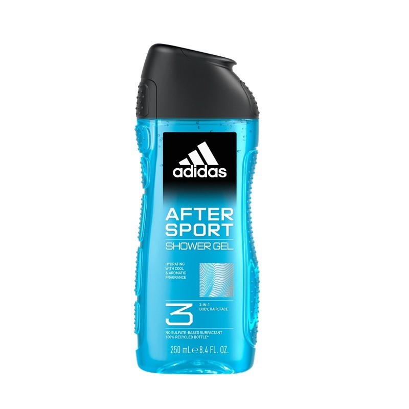 Set 3 x Gel de Dus Adidas, After Sport, Barbati, 250 ml