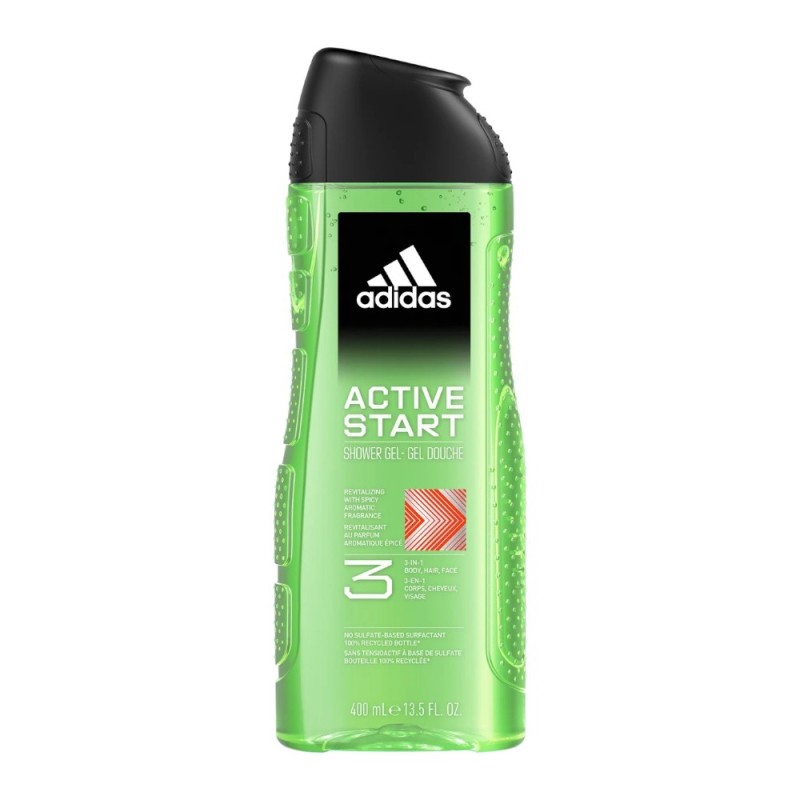 Set 3 x Gel de Dus Adidas, Start, Barbati, 400 ml