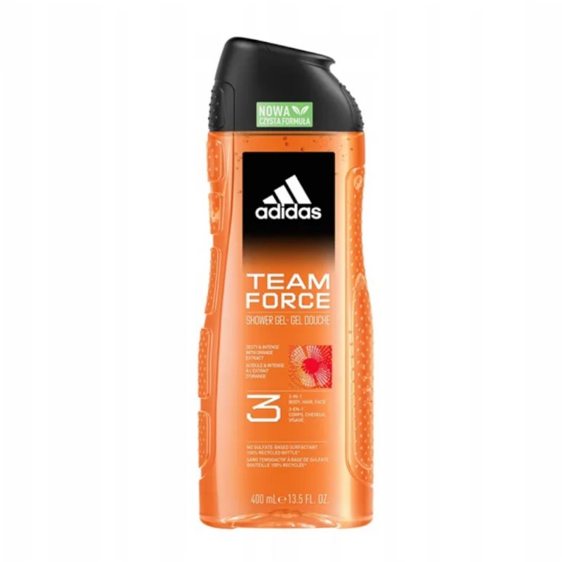 Set 3 x Gel de Dus Adidas, Team Force, Barbati, 400 ml
