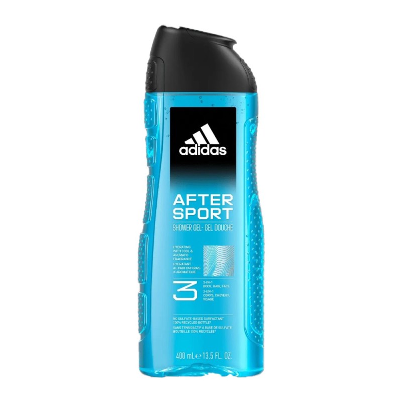 Set 3 x Gel de Dus, After Sport, Adidas, Barbati, 400 ml