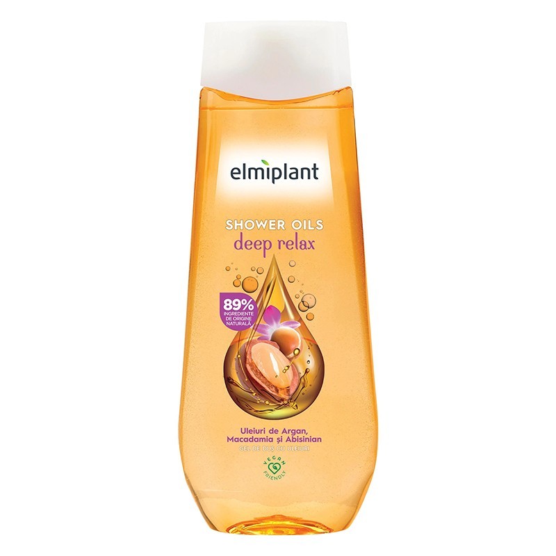 Set 3 x Gel de Dus Elmiplant Deep Relax, cu Ulei de Argan, Macadamia si Abisinian, 400 ml
