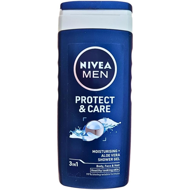 Set 3 x Gel de Dus Nivea Men Protect Care, cu Aloe Vera, 250 ml