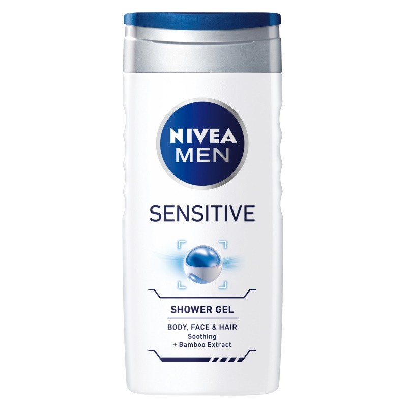 Set 3 x Gel de Dus Nivea Men Sensitive, cu Extract de Bambus, 500 ml