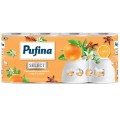 Set 3 x Hartie Igienica Pufina Select, Portocala si Scortisoara, 4 Straturi, 8 Role