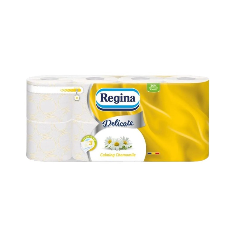 Set 3 x Hartie Igienica Regina, Delicate Camomilla, 8 Role