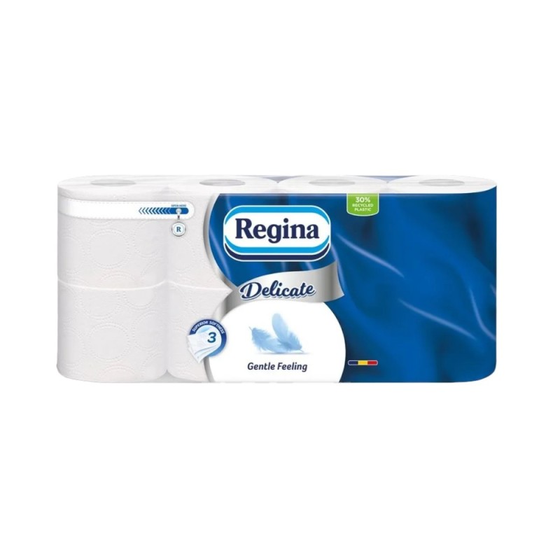 Set 3 x Hartie Igienica Regina, Delicate Gentle, 8 Role