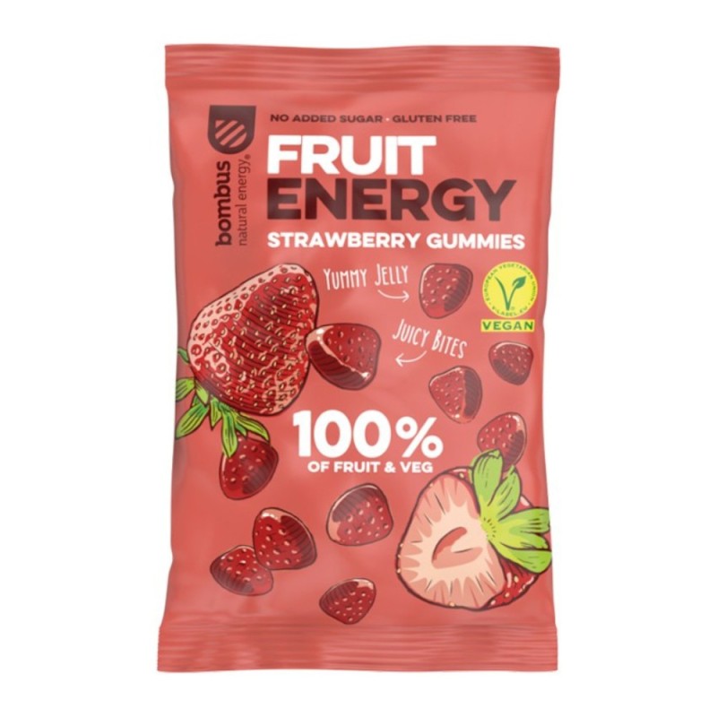 Set 3 x Jeleuri de Fructe, Bombus Energy, cu Capsuni, 35 g