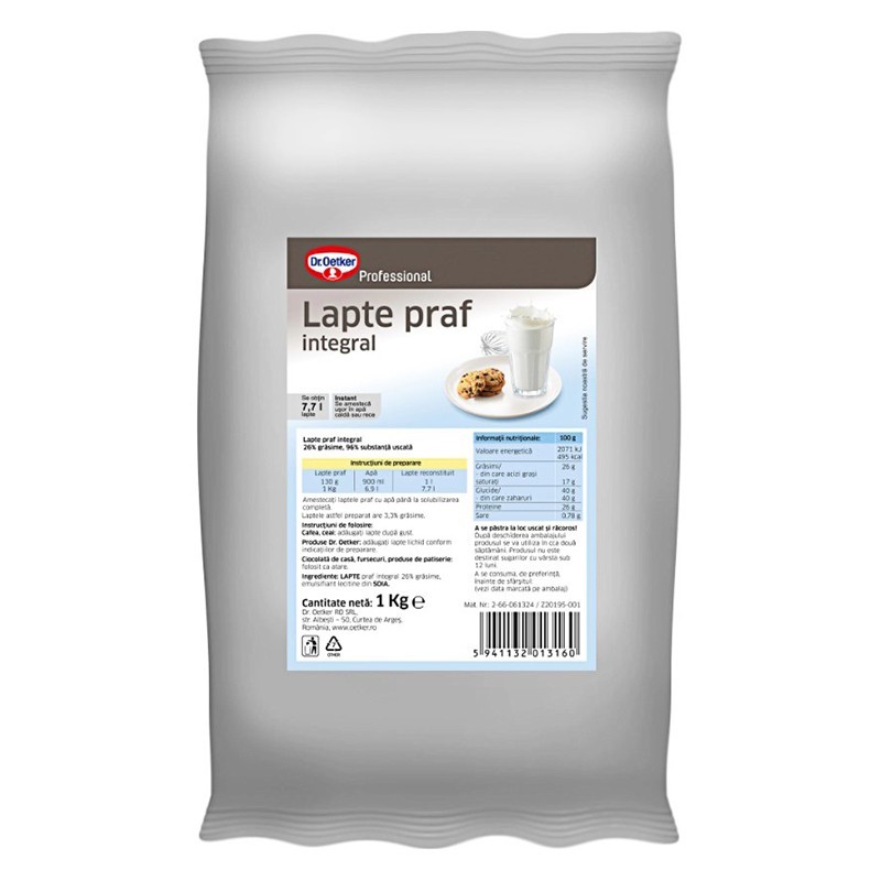 Set 3 x Lapte Praf, Dr Oetker, 1 Kg