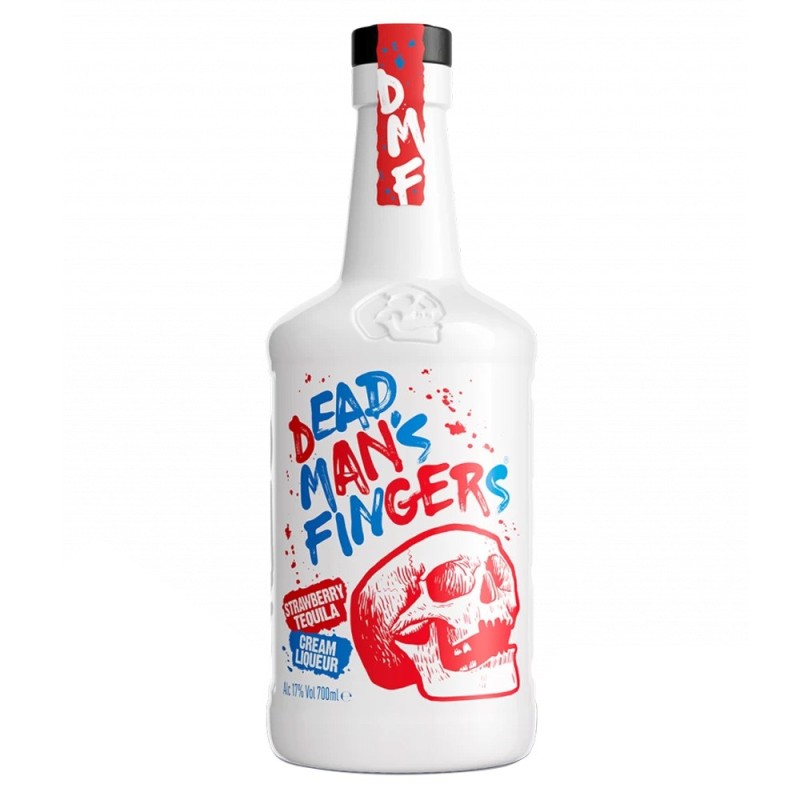 Set 3 x Lichior Crema Dead Man's Fingers cu Tequila Capsune 17% Alcool, 0.7 l