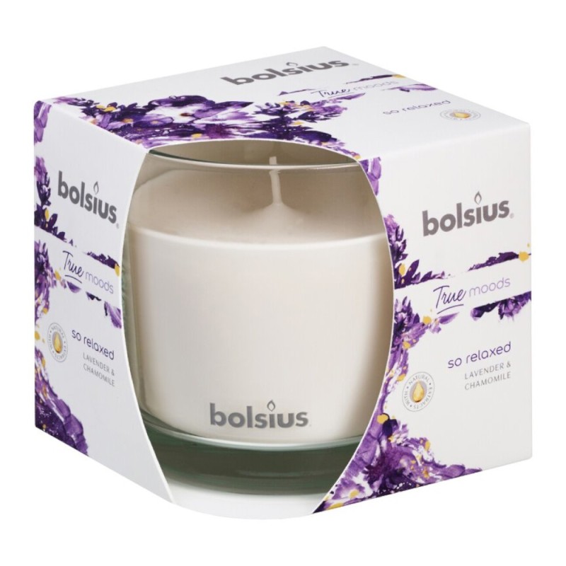 Set 3 x Lumanare Parfumata Bolsius True So Relaxed Lavanda si Musetel