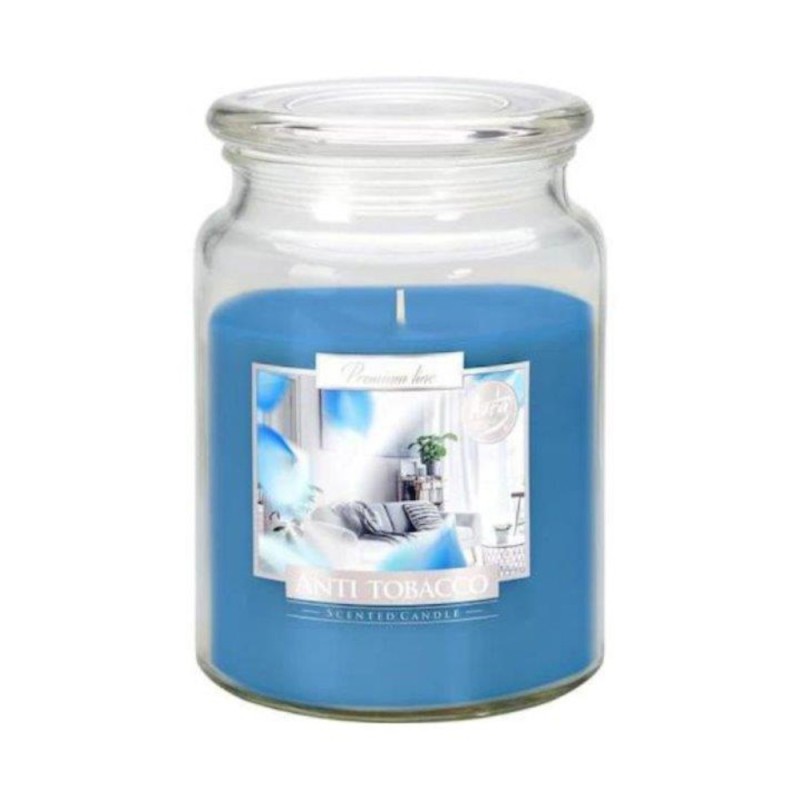 Set 3 x Lumanare Parfumata in Borcan cu Capac - Anti - tabac, 100 Ore