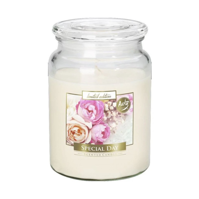 Set 3 x Lumanare Parfumata in Borcan cu Capac Special Day, 100 Ore