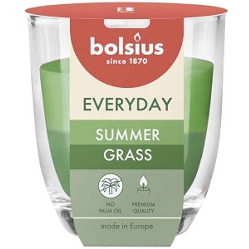 Set 3 x Lumanare Parfumata in Pahar, Doua Culori, Summer Grass, 21 Ore, Bolsius