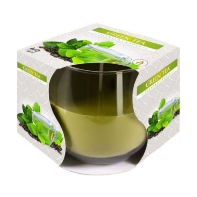 Set 3 x Lumanare Parfumata in Pahar Green Tea, 18 Ore