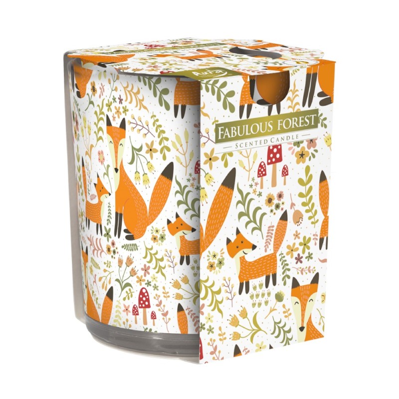 Set 3 x Lumanare Parfumata in Pahar Imprimat, Fabulous Forest, 22 Ore