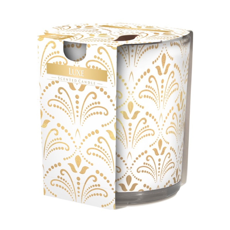 Set 3 x Lumanare Parfumata in Pahar Imprimat, Luxe, 22 Ore